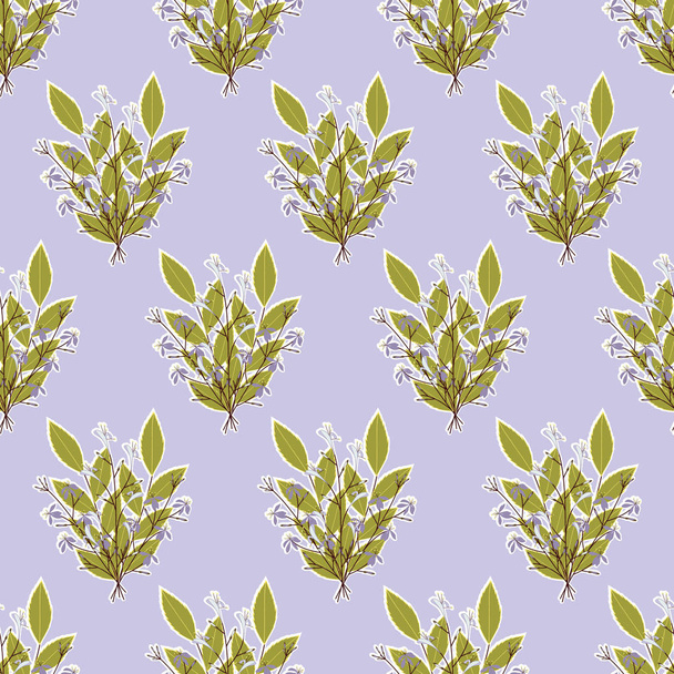 Vector repeat seamless pattern with small bouquet flowers. - Вектор,изображение