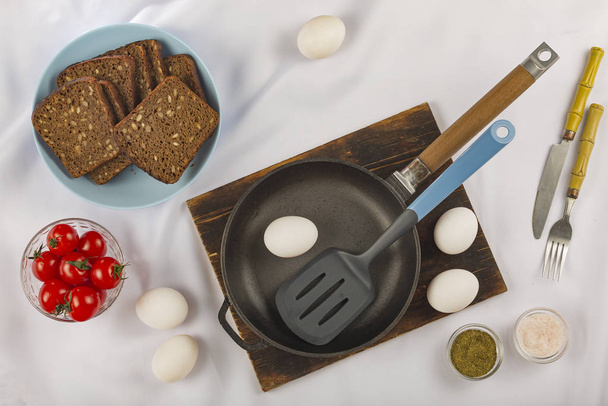 escalfados, ideas de desayuno inglés, desayuno saludable scramble, po
 - Foto, Imagen