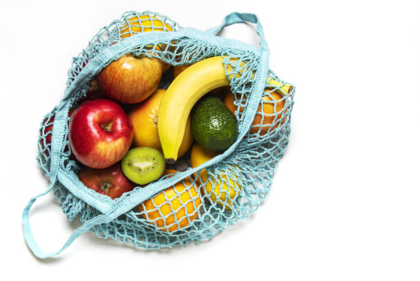 Shopping bag in rete con frutta
 - Foto, immagini
