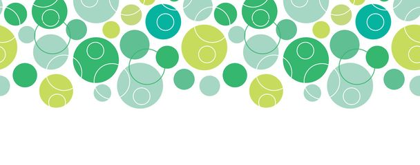 Abstract green circles seamless pattern background horizontal border - Wektor, obraz
