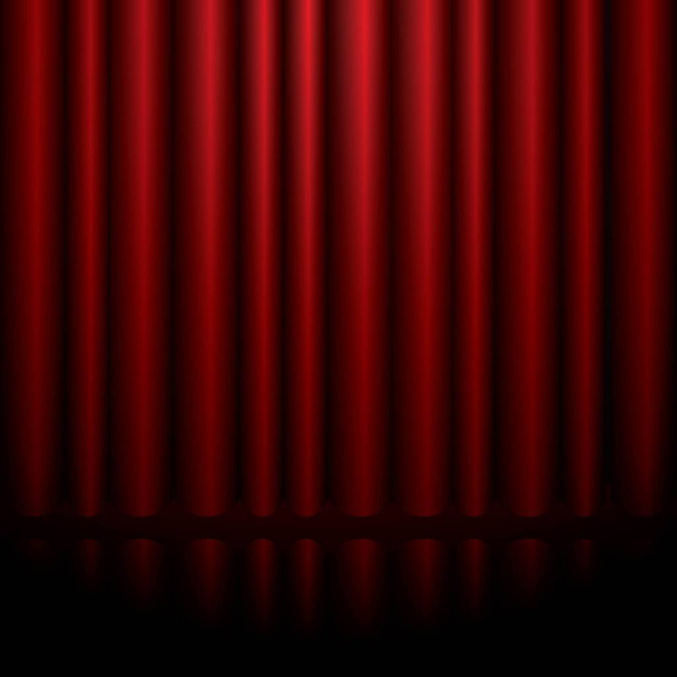 Red Curtain stage background  - Vector, Image