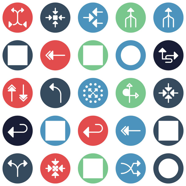 Setas Gird ícones de vetores isolados definidos cada ícone pode ser facilmente modificado ou editado
 - Vetor, Imagem