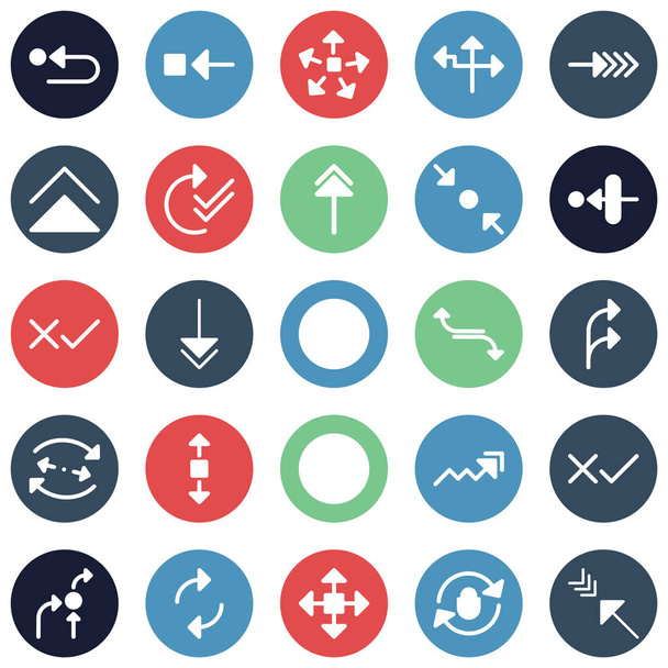 Arrows Gird Isolated Vector icons set every single icon can be easily modified or edited - Vector, Image