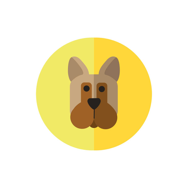 かわいい犬ペットの頭のキャラクター - ベクター画像