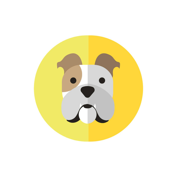 かわいい犬ペットの頭のキャラクター - ベクター画像