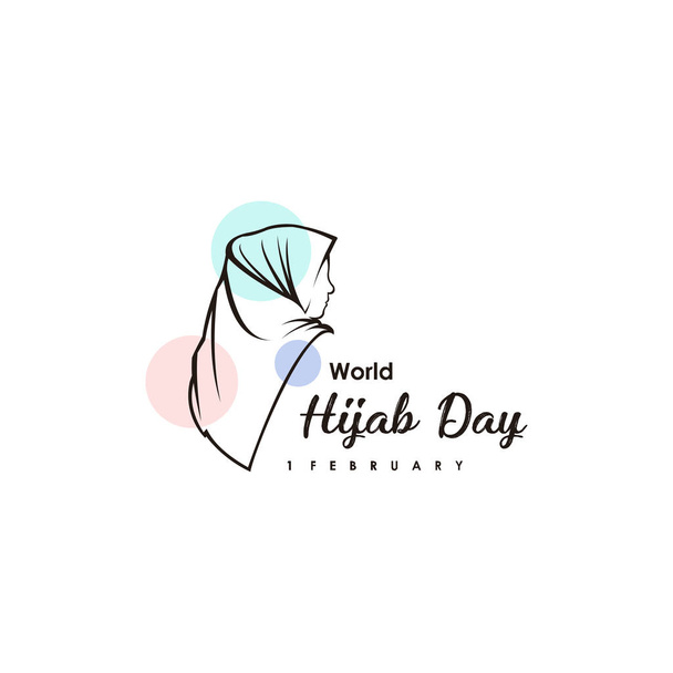 Plantilla vectorial del Día Mundial del Hijab con diseño elegante
 - Vector, Imagen