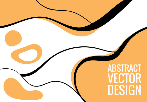 Creative doodle art header with abstract shapes and lines. Color background. - Vektör, Görsel
