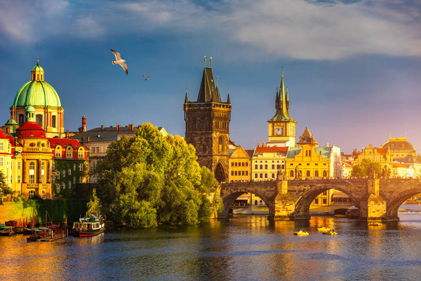 Charles Bridge, Old Town and Old Town Tower of Charles Bridge, P - Photo, Image