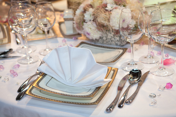 Table set for a wedding dinner - Zdjęcie, obraz
