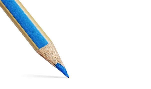 close up of an isolated pencil on pure white background - Foto, Bild