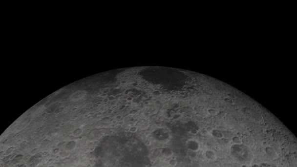 4K forgó holdgömb az űrben sötét éjszakai időkben - Felvétel, videó