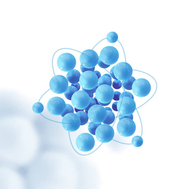 Ilustração de moléculas abstratas
 - Vetor, Imagem