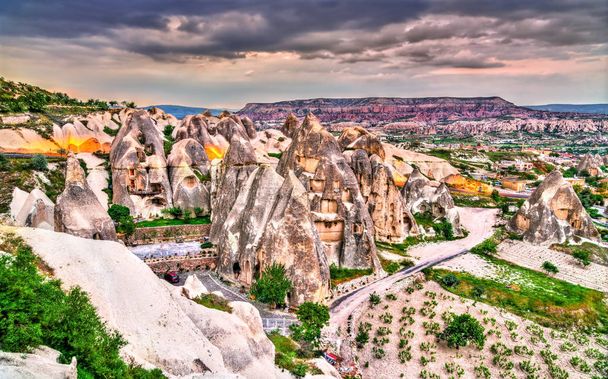 Goreme town in Cappadocia, Turkey - Photo, Image