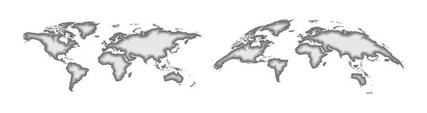 Mapa del mundo con Earth Globe en diseño 3D de moda. Plantilla 3d Worl
 - Vector, imagen