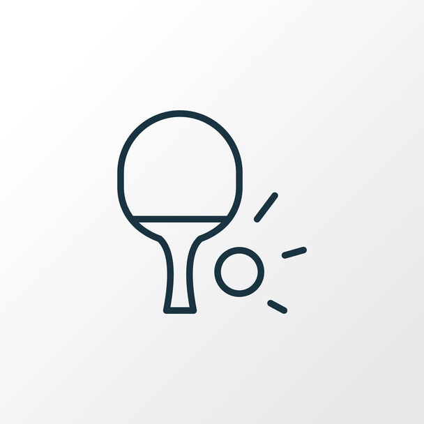 Asztalitenisz ikon vonal szimbólum. Prémium minőségű elszigetelt ping-pong elem trendi stílusban. - Fotó, kép