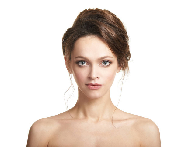 Beauty woman face. Beautiful model with healthy skin - Foto, Imagen