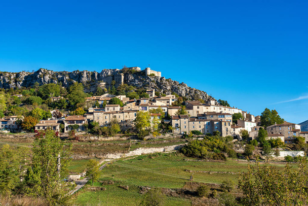 Verdon Gorge 'da Trigance, Provence, Fransa' da Gorges du Verdon - Fotoğraf, Görsel