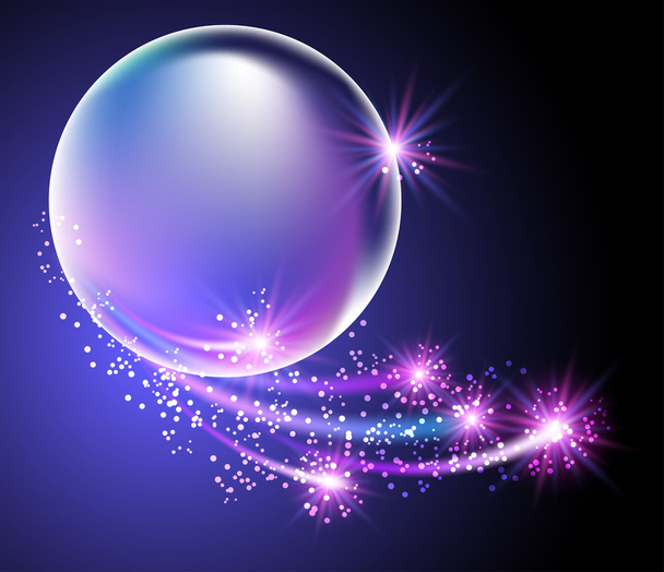 Bubbles and stars. - Vektor, obrázek