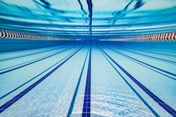 Olympic Swimming pool under water background. - Фото, зображення