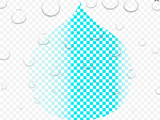 Fondo de gota de agua. Lluvia salpicada. Vector
 - Vector, Imagen