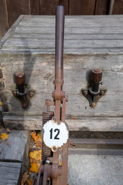 a lever with the number of a switch - Photo, Image