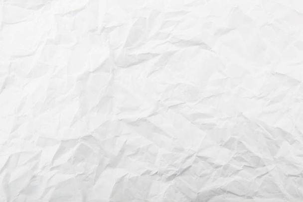 Buruşmuş beyaz kağıdın dokusu - Fotoğraf, Görsel