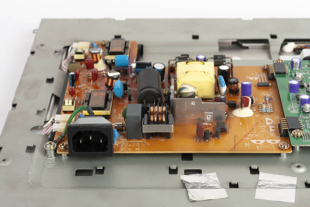 Lcd monitor nyomtatott áramköri lapja eurocsatlakozóval - Fotó, kép