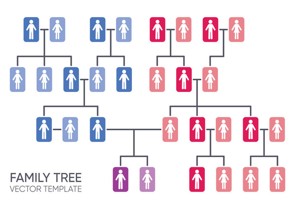 Простий вектор шаблон дизайну вашого сімейного дерева
 - Вектор, зображення