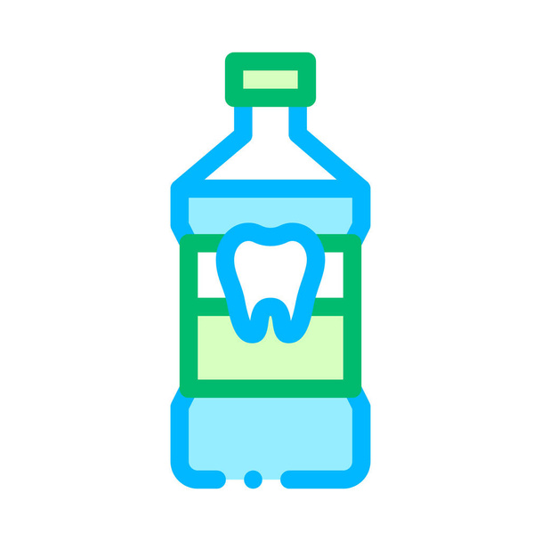 Stomatoloji Diş Hekimi Diş Yıkama Vektör İşaretI Simgesi - Vektör, Görsel