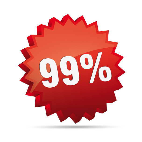 99 pour cent 3D Discount publicité bouton action badge best-seller pour cent vente boutique gratuite
 - Vecteur, image