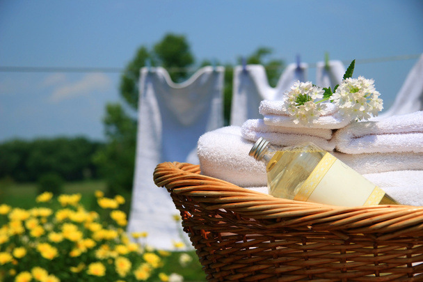 Clean towels freshly folded - Photo, Image