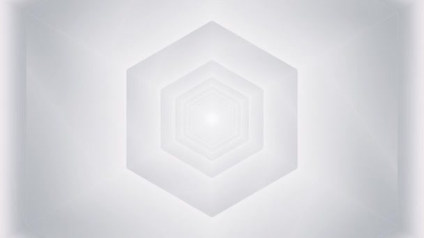 Εταιρική σήραγγα Silver Hexagon - Απρόσκοπτη Looping Κινούμενα φόντο - Πλάνα, βίντεο