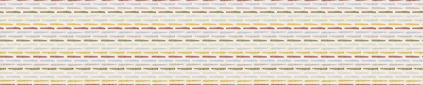Wavy Stripe Texture Seamless Border Pattern. Thin Horizontal Lines Geo Background. Retro 1960s Style Edging for Trendy Packaging, Textile, Wallpaper. Multicolor Geometric Banner Ribbon. Vector Eps 10  - Vector, Image