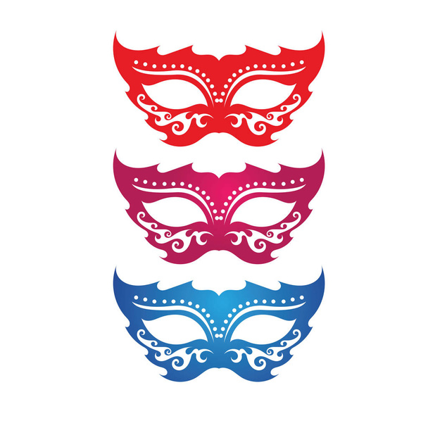 Maskeli Karnaval Maskesi Simgesi ve sembol logosu - Vektör, Görsel