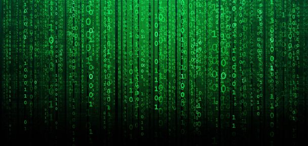 Abstract digital background with binary code. Hackers, darknet, virtual reality and science fiction concept. - Foto, afbeelding