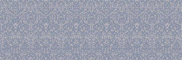 Knitted Marl Tweed Variegated Heather Border Texture Background. Grey Stitch Blended Homespun Seamless Pattern. Woolen Cozy Winter Nordic Textile Trim. Triblend Melange Nordic Banner Vector EPS10 - Vector, Image