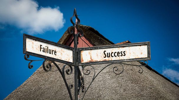 Značka ulice na úspěch versus neúspěch - Fotografie, Obrázek
