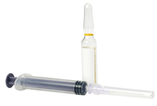 Close-up of a vial with a medical injection - Zdjęcie, obraz