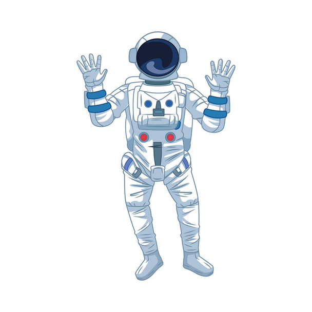 Astronauten-Symbolbild, flaches Design - Vektor, Bild