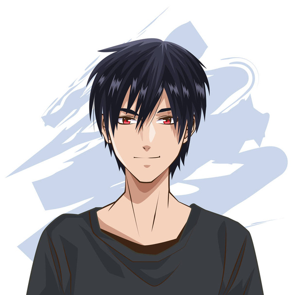 νεαρός άνδρας anime στυλ χαρακτήρα - Διάνυσμα, εικόνα