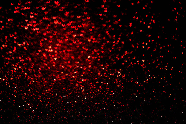 Valentines day background with hearts bokeh - Foto, imagen