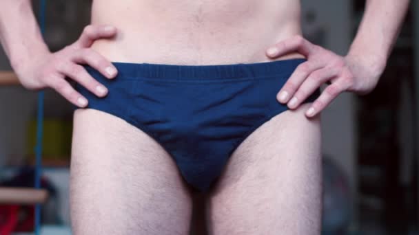 Close-up of man underpants. - Footage, Video