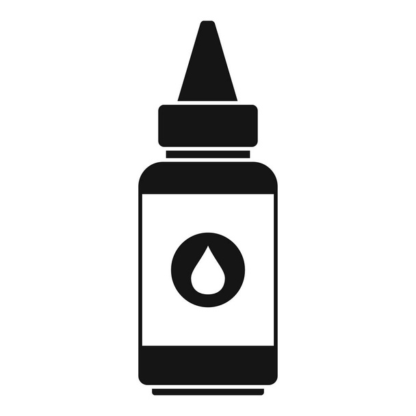 Hair dye bottle icon, simple style - Вектор,изображение