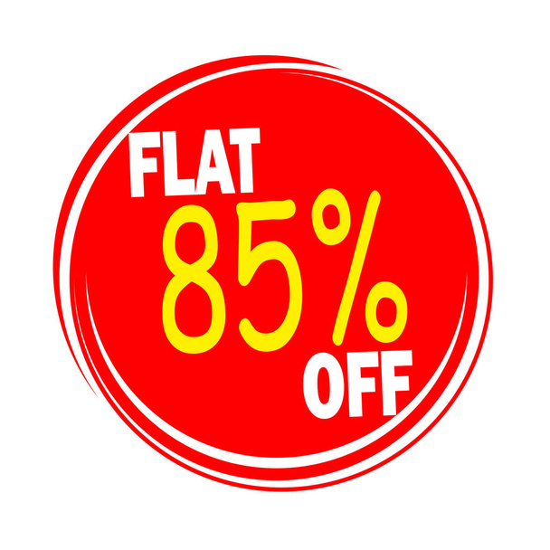 Flat 85% Off - Promotie Etiket - Advertentie - Foto, afbeelding