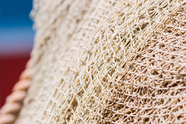 Close up photo of fishing nets for fishing industry company. - Photo, Image