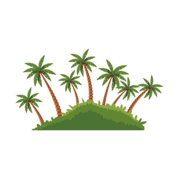 ikona plážové palmy, plochý design - Vektor, obrázek