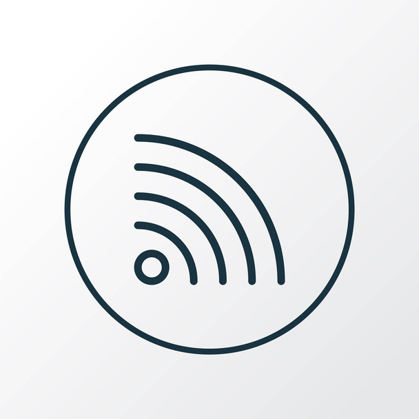 WiFi ikon vonal szimbólum. Prémium minőségű izolált vezeték nélküli hálózati elem divatos stílusban. - Vektor, kép