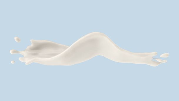salpicadura de leche o yogur, ilustración 3d
. - Foto, imagen