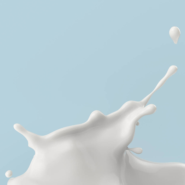 schizzi di latte o yogurt, illustrazione 3d
. - Foto, immagini