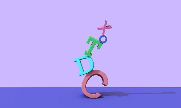 Letras 3D em equilíbrio. Antecedentes
 - Foto, Imagem